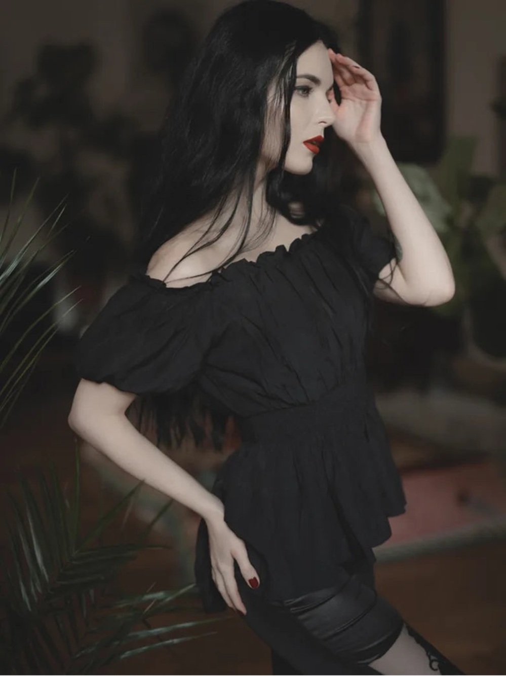 Scarlet Darkness • Renaissance Midevil Blouse